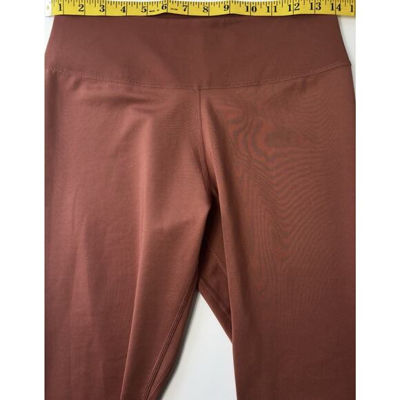 Nike Mid Rise Rust Full Length Dri -Fit Training Gym Workout Leggings Size M - Picture 8 of 8